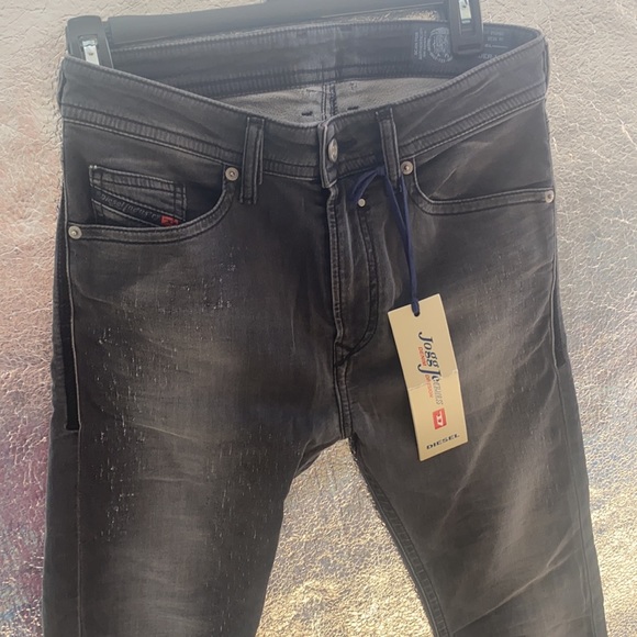 Black faded diesel pants for men - Picture 2 of 4